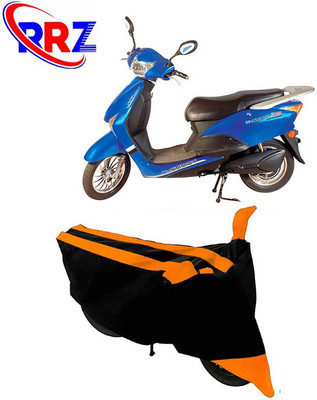 RRZ Waterproof Two Wheeler Cover for Avon(E Scoot, Black, Orange)