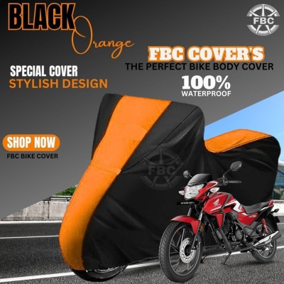 AutoGalaxy Waterproof Two Wheeler Cover for Honda(SP 125, Black, Orange)