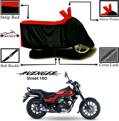 CoNNexXxionS Two Wheeler Cover for Bajaj(Avenger 160 Street, Red, Black)