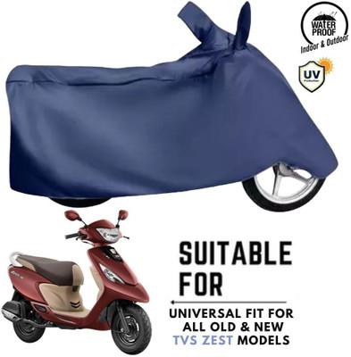MADAFIYA Waterproof Two Wheeler Cover for TVS(Zest, Blue)