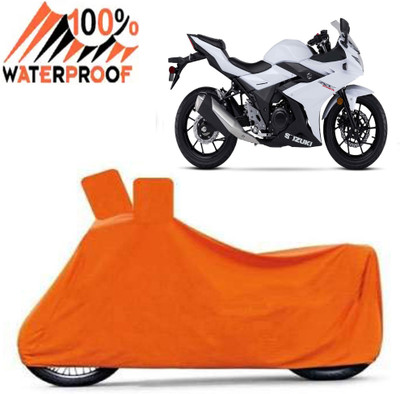 Autoinnovation Waterproof Two Wheeler Cover for Suzuki(Gixxer 250, Orange)