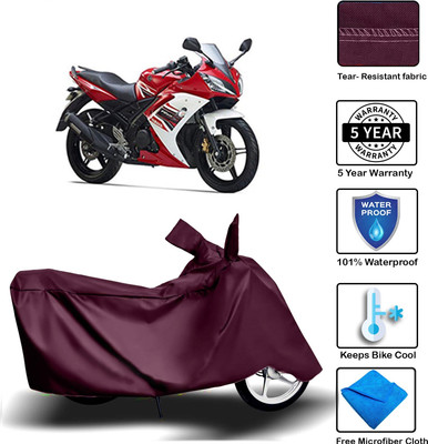 MISSION COLLECTION Waterproof Two Wheeler Cover for Yamaha(R15, Maroon)