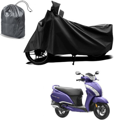 Autoinnovation Waterproof Two Wheeler Cover for TVS(Jupiter 125, Black)