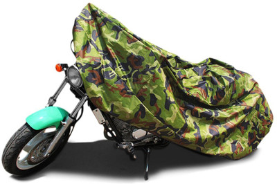 Auto Oprema Waterproof Two Wheeler Cover for Universal For Bike(Bullet 350 New BS6, Green)