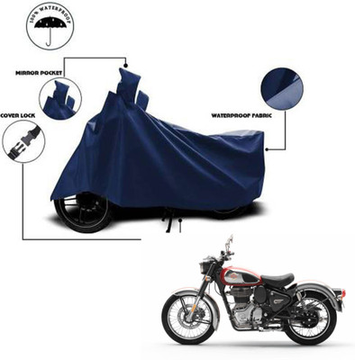 Aamaya Store Waterproof Two Wheeler Cover for Royal Enfield(Classic 500, Blue)
