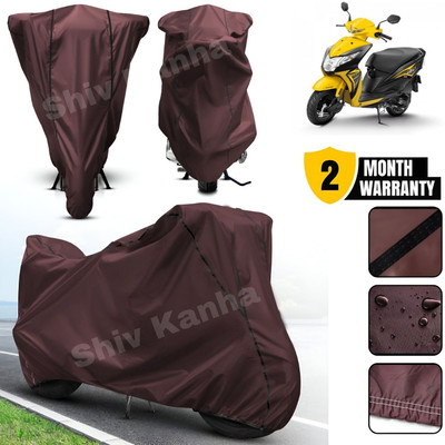 AutoGalaxy Waterproof Two Wheeler Cover for Honda(Dio, Maroon, Black)