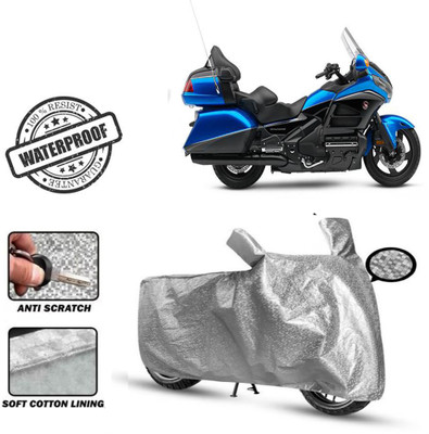Autoinnovation Waterproof Two Wheeler Cover for Honda(Gold Wing, Silver)