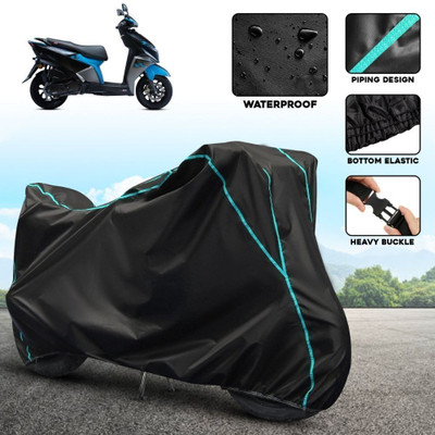 xodi Waterproof Two Wheeler Cover for TVS(NTORQ, Black, Blue)