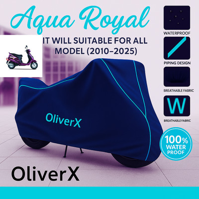 OliverX Waterproof Two Wheeler Cover for Mahindra(Duro 125, Blue, Red)