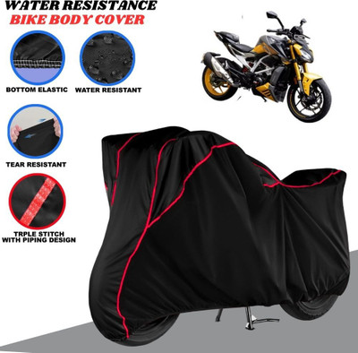 SRP PRODUCT Waterproof Two Wheeler Cover for TVS(Apache RTR 310, Black, Red)