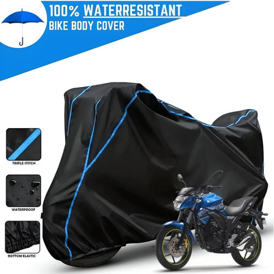 OliverX Waterproof Two Wheeler Cover for Suzuki(Gixxer, Black, Blue)