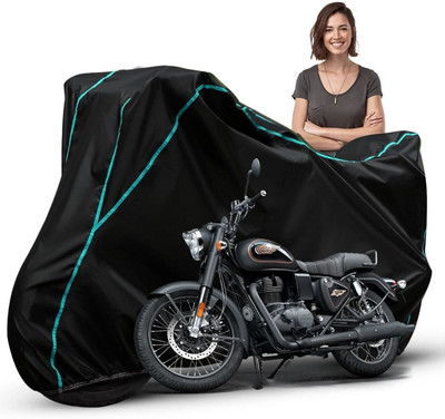 Car Styling Waterproof Two Wheeler Cover for Royal Enfield(Bullet 350, Black, Blue, Multicolor)