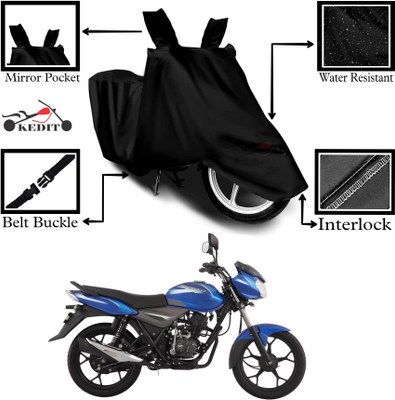 KEDIT Two Wheeler Cover for Universal For Bike(Discover 125 DTS-i, Black)