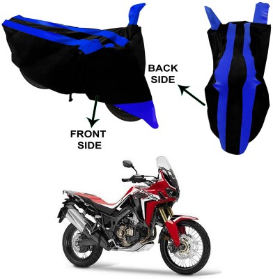 RWT Two Wheeler Cover for Honda(CRF1000L Africa Twin, Black, Blue)