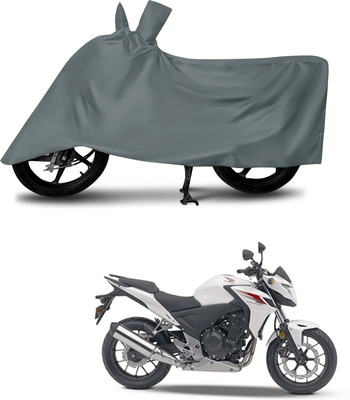 MMSSTAR Waterproof Two Wheeler Cover for Honda(CB500F, Grey)