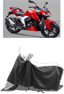 SUGASHRI Waterproof Two Wheeler Cover for TVS(Apache RTR 310, White, Black)