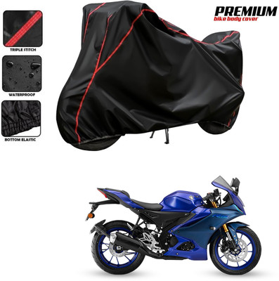DeepShakshi AUTOMOTIVE Two Wheeler Cover for Yamaha(R15, Black, Red)