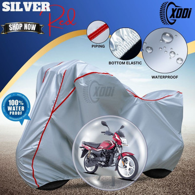xodi Waterproof Two Wheeler Cover for Bajaj(Platina, Silver, Red)