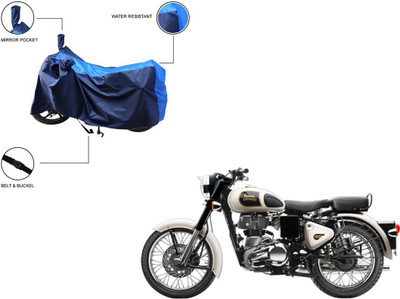 Furnish Flow Two Wheeler Cover for Royal Enfield(Classic 350, Blue)