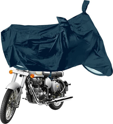 RiderShine Waterproof Two Wheeler Cover for Royal Enfield(Classic 350, Black)