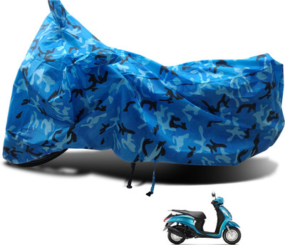 Euro Care Waterproof Two Wheeler Cover for Yamaha(Fascino, Blue)