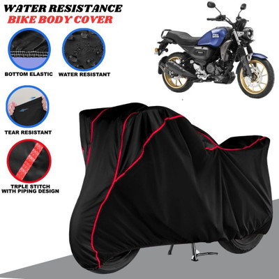 BigFly Two Wheeler Cover for Yamaha(FZ-X, Black, Red)