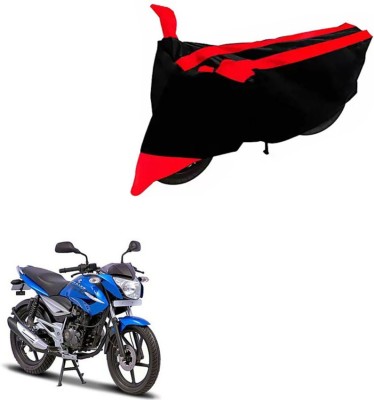 FKOK Two Wheeler Cover for Bajaj(XCD 125cc, Black, Red)