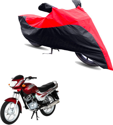 Motodreka Two Wheeler Cover for TVS(Victor GLX, Red, Black)