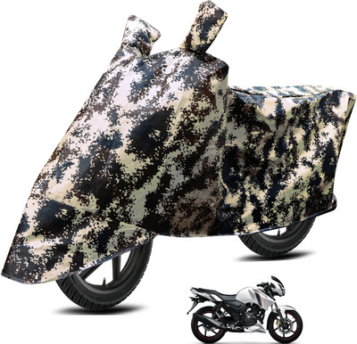 Euro Care Waterproof Two Wheeler Cover for TVS(Apache RTR 160, Silver)