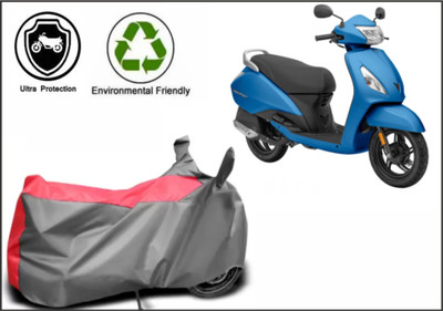 MMSSTAR Waterproof Two Wheeler Cover for TVS(Jupiter, Red, Grey)