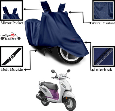 KEDIT Two Wheeler Cover for Honda(Activa i, Blue)