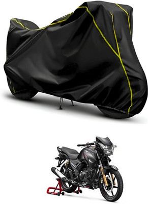 CODOKI Waterproof Two Wheeler Cover for TVS(Apache 150, Black, Black)