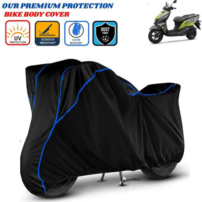 Delphinium Waterproof Two Wheeler Cover for Suzuki(Avenis 125, Black, Blue)