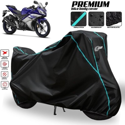 AutoGalaxy Waterproof Two Wheeler Cover for Yamaha(R15 V3, Black)