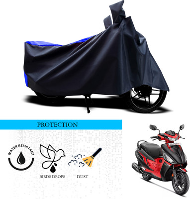 ANTHUB Waterproof Two Wheeler Cover for Hero(Motocorp Maestro Electric, Black, Blue)