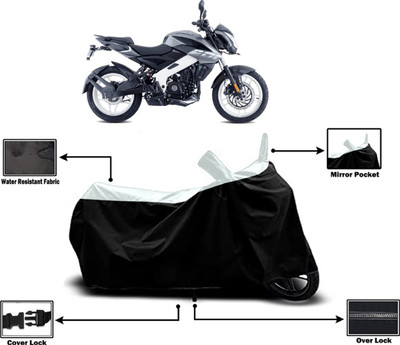 Amexride Two Wheeler Cover for Bajaj(Pulsar 200NS FI BS6, White)