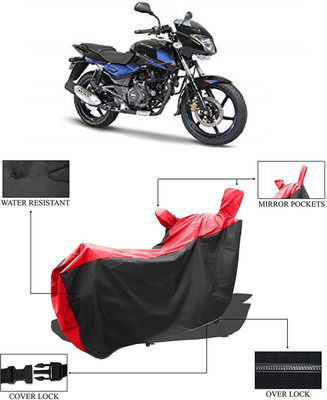 DeepShakshi AUTOMOTIVE Two Wheeler Cover for Bajaj(Pulsar 180 DTS-i, Red, Black)
