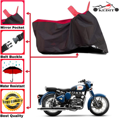AASHTIK MART Two Wheeler Cover for Royal Enfield(Classic 350, Red, Black)