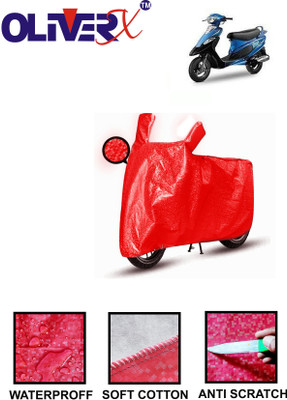 AUTOCAD Waterproof Two Wheeler Cover for TVS(Scooty Pep+, Red)