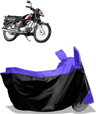 Amexride Two Wheeler Cover for Hero(CD 100 SS, Black, Blue)