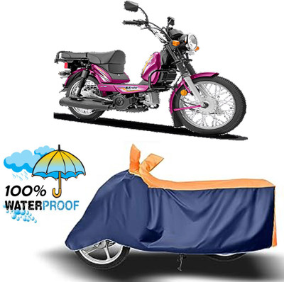 ROYAL AUTO MART Waterproof Two Wheeler Cover for TVS(XL 100, Orange, Blue)