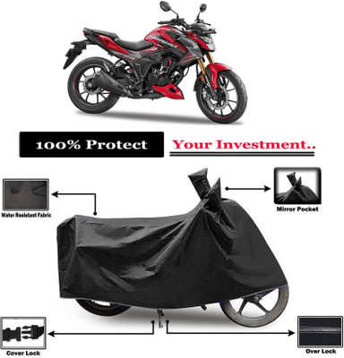 AASHTIK MART Two Wheeler Cover for Honda(CB Hornet 160, Black)