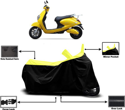 Amexride Two Wheeler Cover for Techo Electra(Emerge BS6, Yellow)