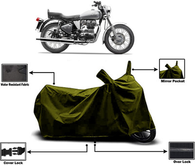 Amexride Two Wheeler Cover for Royal Enfield(Electra 5S, Green)