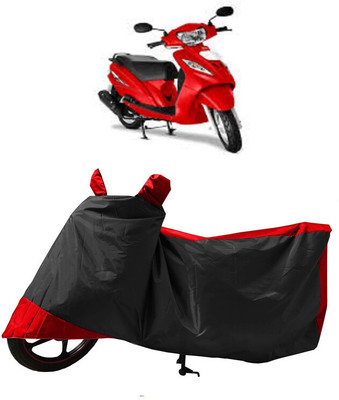 GROFATIK Two Wheeler Cover for TVS(Wego, Red)