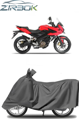 ZIRBOK Waterproof Two Wheeler Cover for Bajaj(Pulsar 250, Grey)