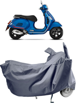 Amexride Two Wheeler Cover for Vespa(GTS Super 300 BS6, Grey)