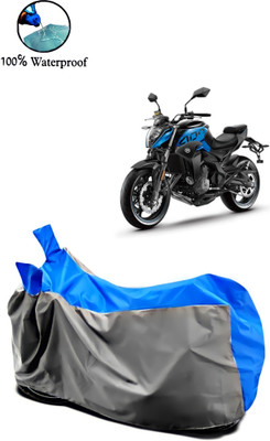 APNEK Waterproof Two Wheeler Cover for CFMoto(400NK, Grey, Blue)