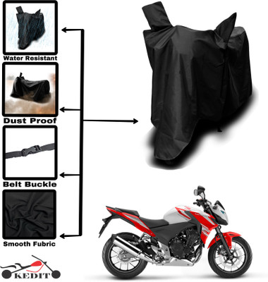 KEDIT Two Wheeler Cover for Universal For Bike(CB 400, Black)