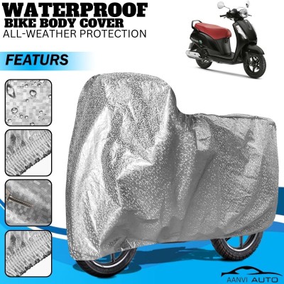 Aanvi Auto Waterproof Two Wheeler Cover for Suzuki(Access 125, Silver)